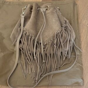 Chic Suede Fringe Crossbody Bag